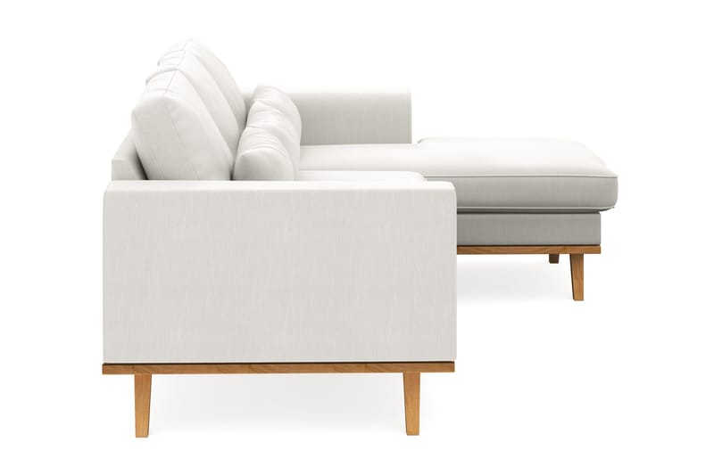 Copenhagen Compact 3-sits Vändbar L-formad Divansoffa i Tyg - Ljusgrå - Möbler - Soffa - Divansoffor & schäslongsoffa