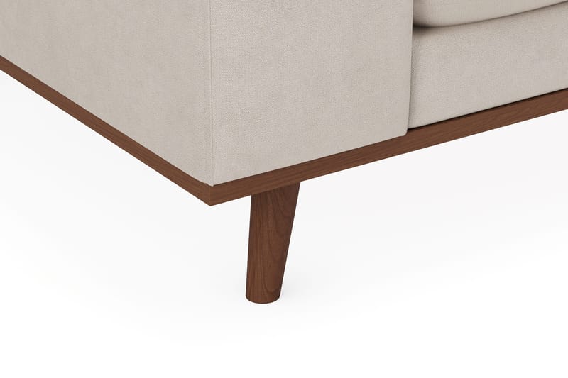 Copenhagen Premium 4-sits Högervänd L-formad Djup Divansoffa i Tyg - Beige - Möbler - Soffa - Divansoffor & schäslongsoffa