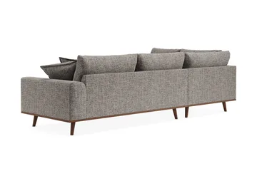 Copenhagen Premium 4-sits Vänstervänd L-formad Djup Schäslongsoffa i Chenille - Grå - Möbler - Soffa - Divansoffor & schäslongsoffa