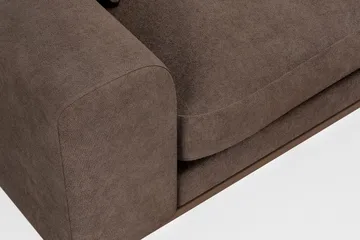 Copenhagen Premium 4-sits Högervänd L-formad Djup Schäslongsoffa i Tyg - Mörkbrun - Möbler - Soffa - Divansoffor & schäslongsoffa