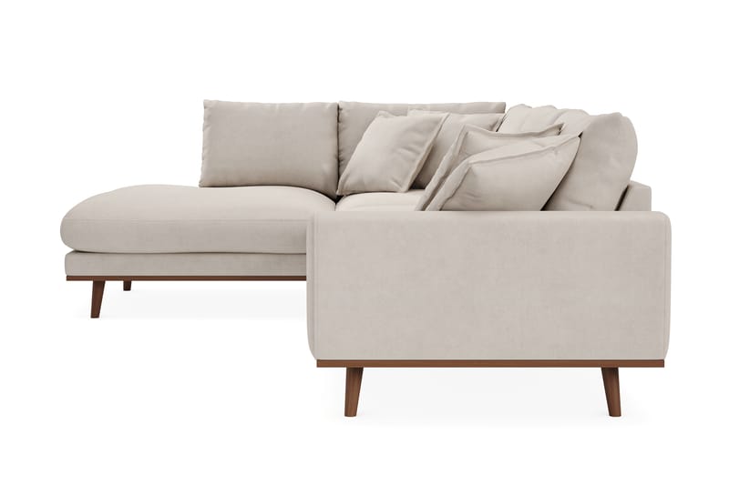Copenhagen Premium 4-sits Vänstervänd L-formad Djup Schäslongsoffa i Tyg - Beige - Möbler - Soffa - Divansoffor & schäslongsoffa