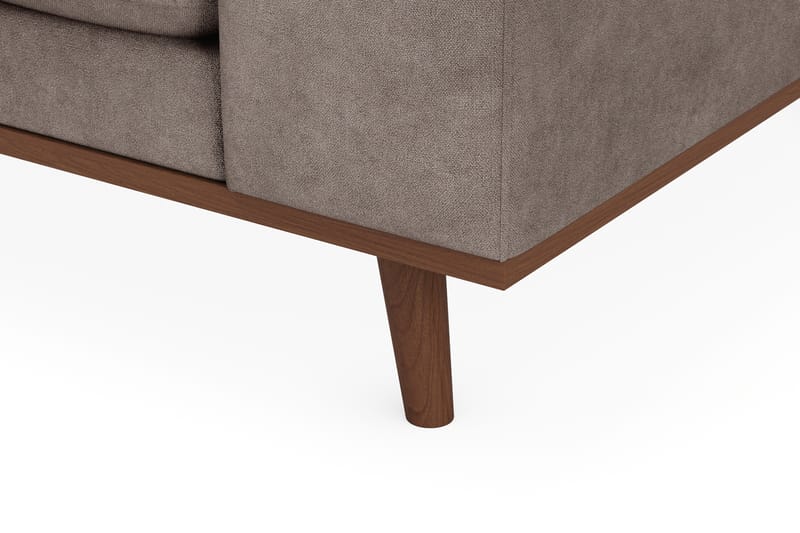 Copenhagen Premium 4-sits Vänstervänd L-formad Djup Divansoffa i Tyg - Brun - Möbler - Soffa - Divansoffor & schäslongsoffa