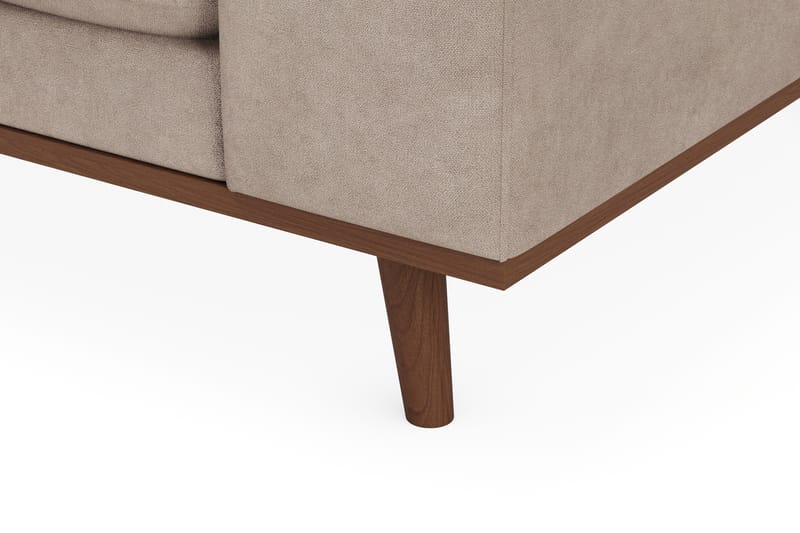 Copenhagen Premium 4-sits Vänstervänd L-formad Djup Schäslongsoffa i Tyg - Ljusbrun - Möbler - Soffa - Divansoffor & schäslongsoffa