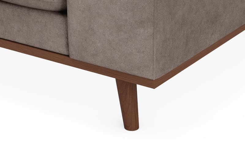 Copenhagen Premium 4-sits Vänstervänd L-formad Djup Divansoffa i Tyg - Brun - Möbler - Soffa - Divansoffor & schäslongsoffa