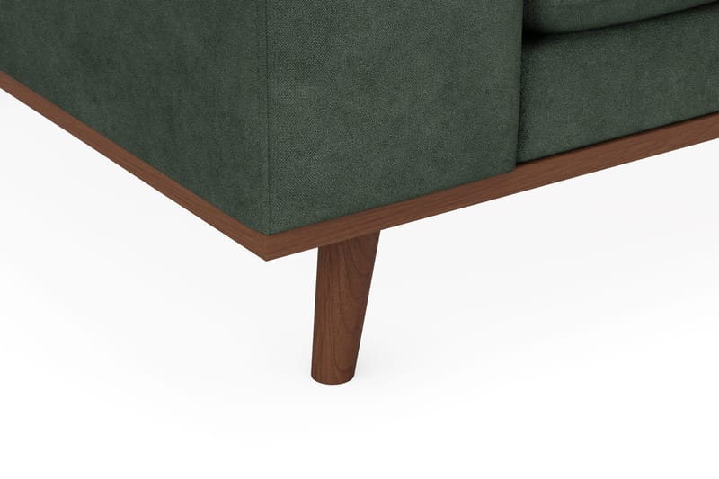 Copenhagen Premium 4-sits Högervänd L-formad Djup Divansoffa i Tyg - Grön - Möbler - Soffa - Divansoffor & schäslongsoffa