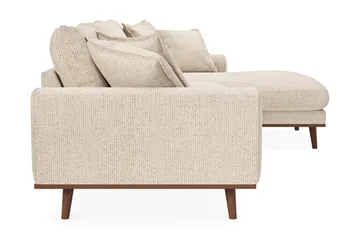 Copenhagen Premium 4-sits Högervänd L-formad Djup Divansoffa i Chenille - Beige - Möbler - Soffa - Divansoffor & schäslongsoffa