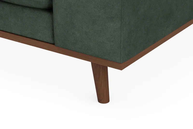 Copenhagen Premium 4-sits Vänstervänd L-formad Djup Divansoffa i Tyg - Grön - Möbler - Soffa - Divansoffor & schäslongsoffa