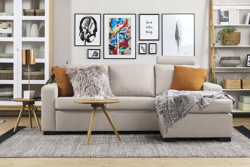 Crazy 3-sits Divansoffa Vändbar - Beige - Möbler - Soffa - Divansoffor & schäslongsoffa