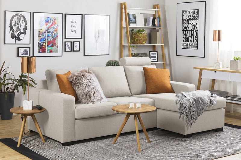 Crazy 3-sits Divansoffa Vändbar - Beige - Möbler - Soffa - Divansoffor & schäslongsoffa