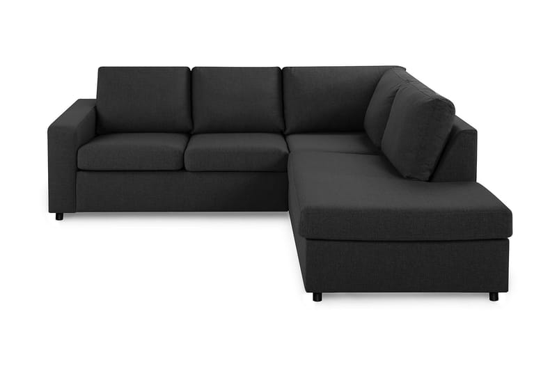 Crazy 3-sits Högervänd L-formad Schäslongsoffa i Tyg - Antracit - Möbler - Soffa - Divansoffor & schäslongsoffa