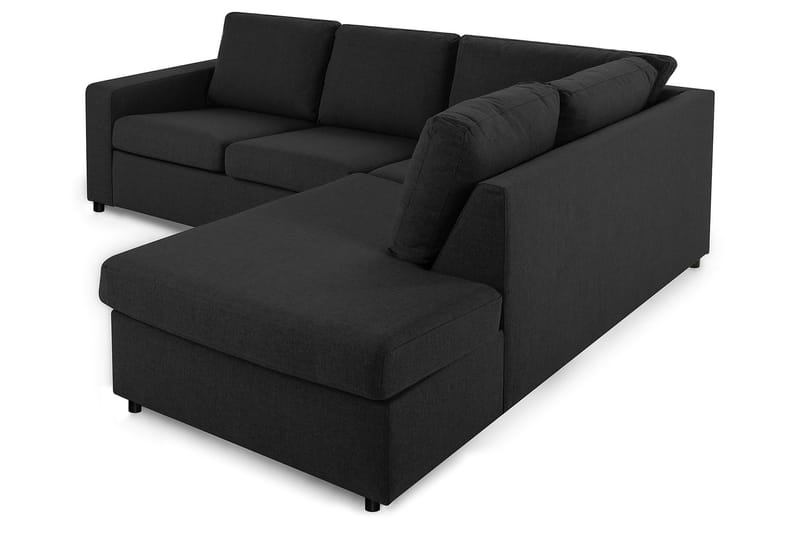 Crazy 3-sits Högervänd L-formad Schäslongsoffa i Tyg - Antracit - Möbler - Soffa - Divansoffor & schäslongsoffa