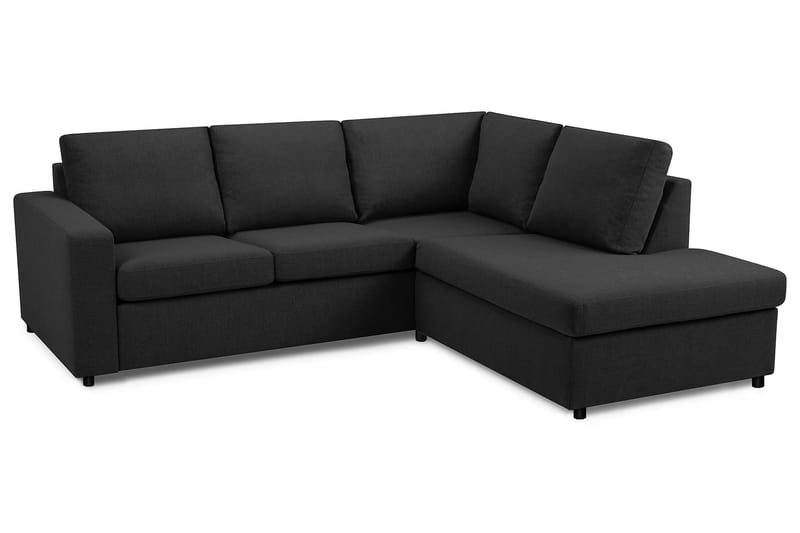 Crazy 3-sits Högervänd L-formad Schäslongsoffa i Tyg - Antracit - Möbler - Soffa - Divansoffor & schäslongsoffa