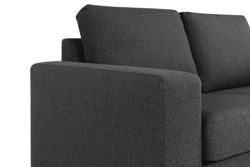 Crazy 3-sits Högervänd L-formad Schäslongsoffa i Tyg - Antracit - Möbler - Soffa - Divansoffor & schäslongsoffa