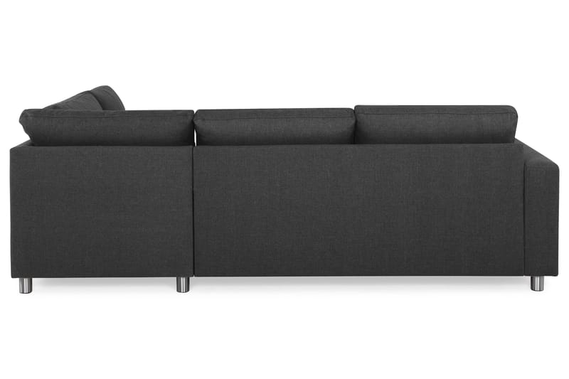 Crazy 3-sits Högervänd L-formad Schäslongsoffa i Tyg - Antracit - Möbler - Soffa - Divansoffor & schäslongsoffa