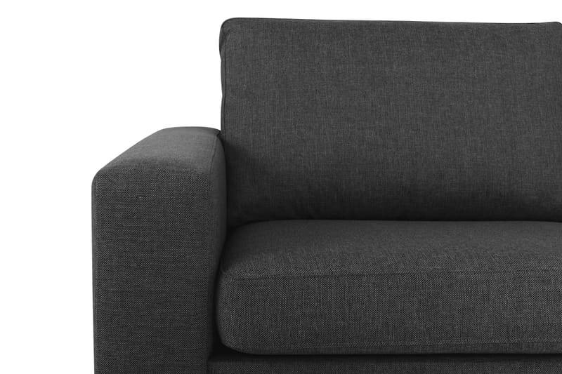 Crazy 3-sits Högervänd L-formad Schäslongsoffa i Tyg - Antracit - Möbler - Soffa - Divansoffor & schäslongsoffa