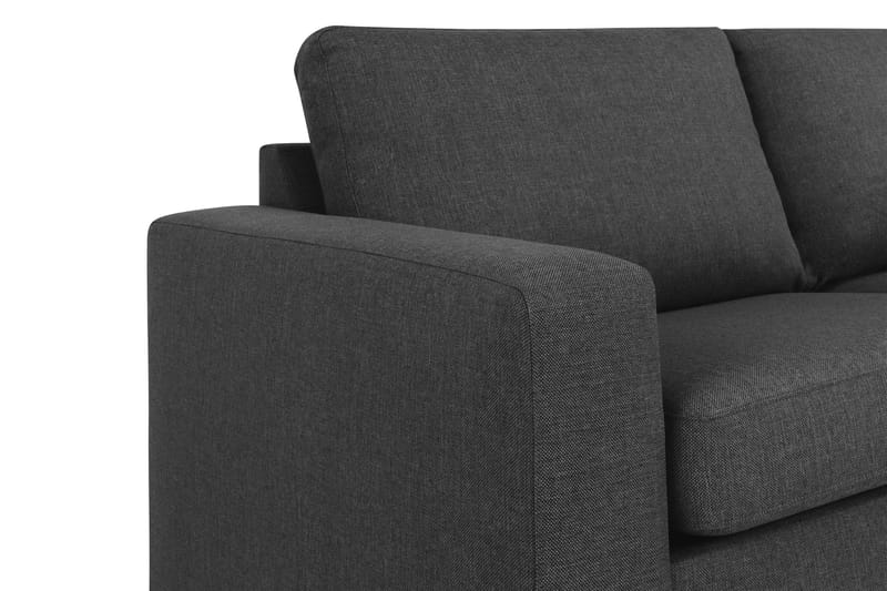 Crazy 3-sits Högervänd L-formad Schäslongsoffa i Tyg - Antracit - Möbler - Soffa - Divansoffor & schäslongsoffa