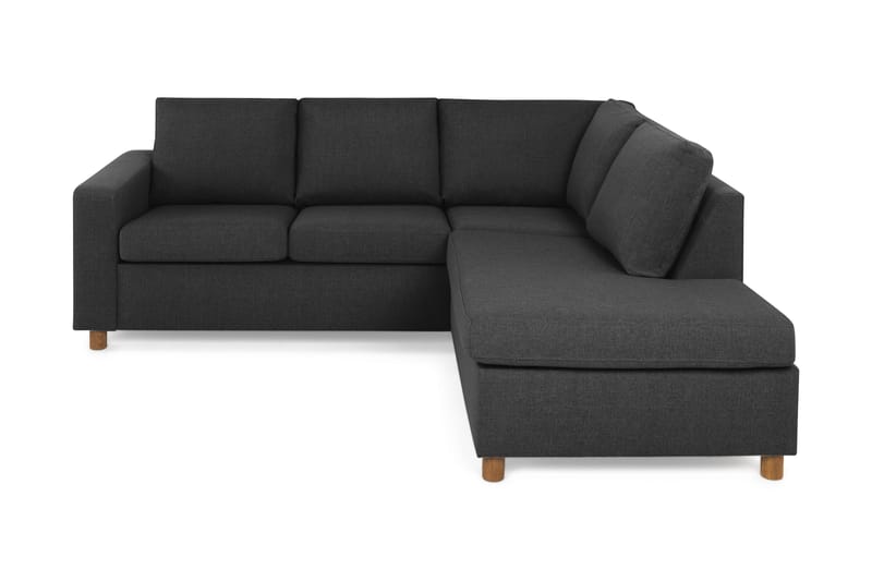 Crazy 3-sits Högervänd L-formad Schäslongsoffa i Tyg - Antracit - Möbler - Soffa - Divansoffor & schäslongsoffa