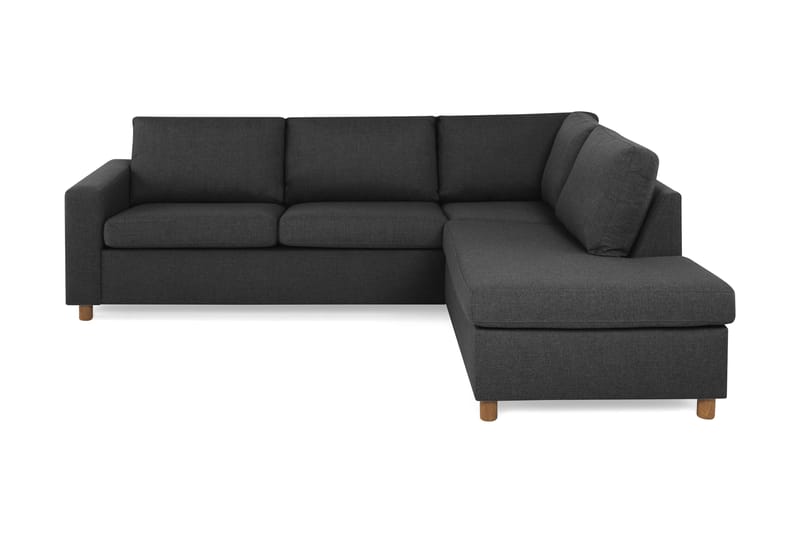 Crazy 3-sits Högervänd L-formad Schäslongsoffa i Tyg, Antracit