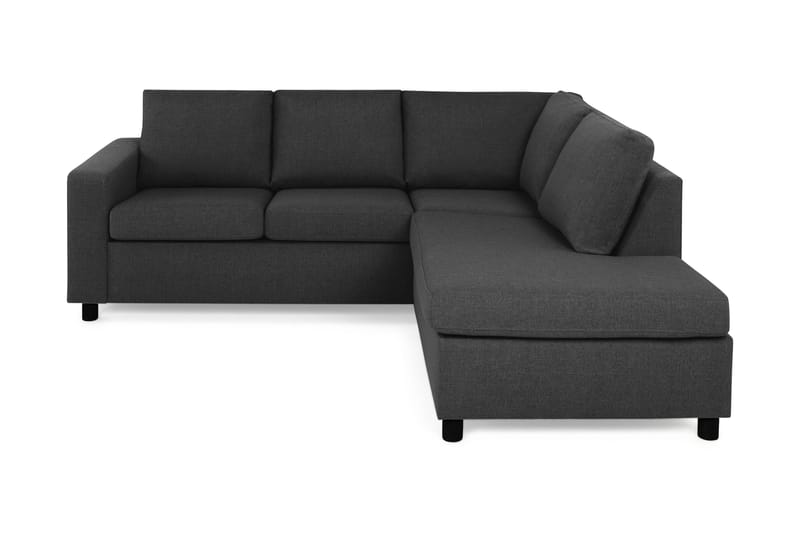 Crazy 3-sits Högervänd L-formad Schäslongsoffa i Tyg - Antracit - Möbler - Soffa - Divansoffor & schäslongsoffa