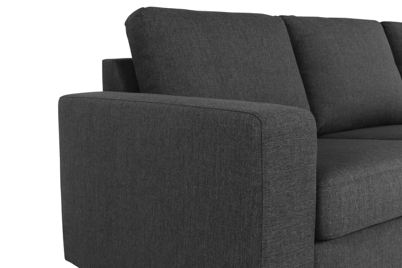 Crazy 3-sits Högervänd L-formad Schäslongsoffa i Tyg - Antracit - Möbler - Soffa - Divansoffor & schäslongsoffa