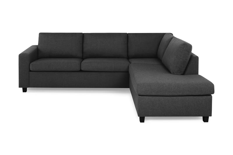 Crazy 3-sits Högervänd L-formad Schäslongsoffa i Tyg - Antracit - Möbler - Soffa - Divansoffor & schäslongsoffa