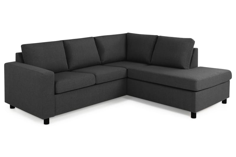 Crazy 3-sits Högervänd L-formad Schäslongsoffa i Tyg - Antracit - Möbler - Soffa - Divansoffor & schäslongsoffa
