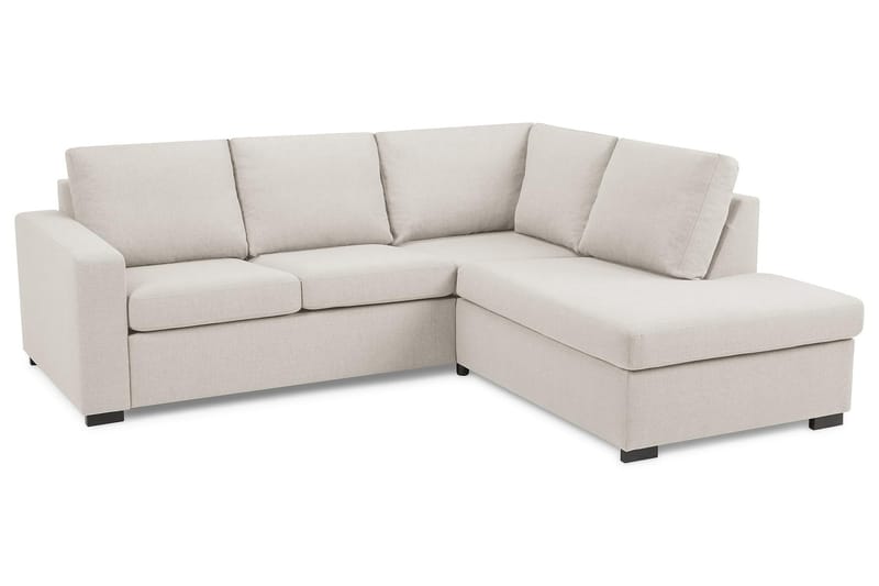 Crazy 3-sits Högervänd L-formad Schäslongsoffa i Tyg - Beige - Möbler - Soffa - Divansoffor & schäslongsoffa