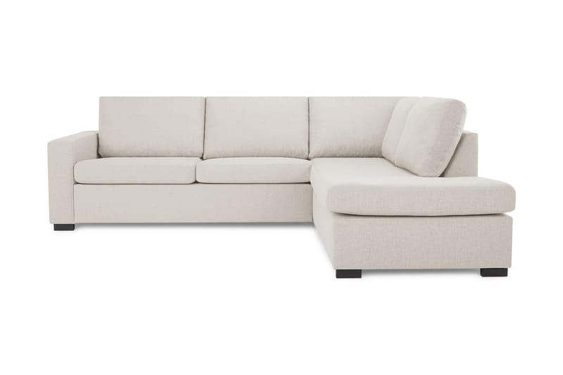 Crazy 3-sits Högervänd L-formad Schäslongsoffa i Tyg - Beige - Möbler - Soffa - Divansoffor & schäslongsoffa