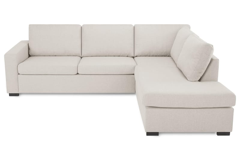 Crazy 3-sits Högervänd L-formad Schäslongsoffa i Tyg - Beige - Möbler - Soffa - Divansoffor & schäslongsoffa