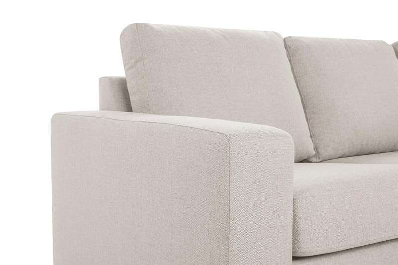 Crazy 3-sits Högervänd L-formad Schäslongsoffa i Tyg - Beige - Möbler - Soffa - Divansoffor & schäslongsoffa