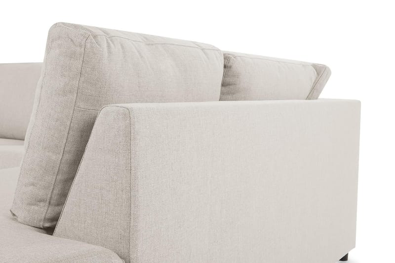 Crazy 3-sits Högervänd L-formad Schäslongsoffa i Tyg - Beige - Möbler - Soffa - Divansoffor & schäslongsoffa