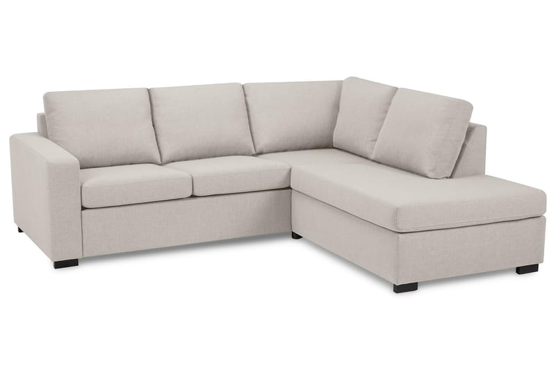 Crazy 3-sits Högervänd L-formad Schäslongsoffa i Tyg - Beige - Möbler - Soffa - Divansoffor & schäslongsoffa