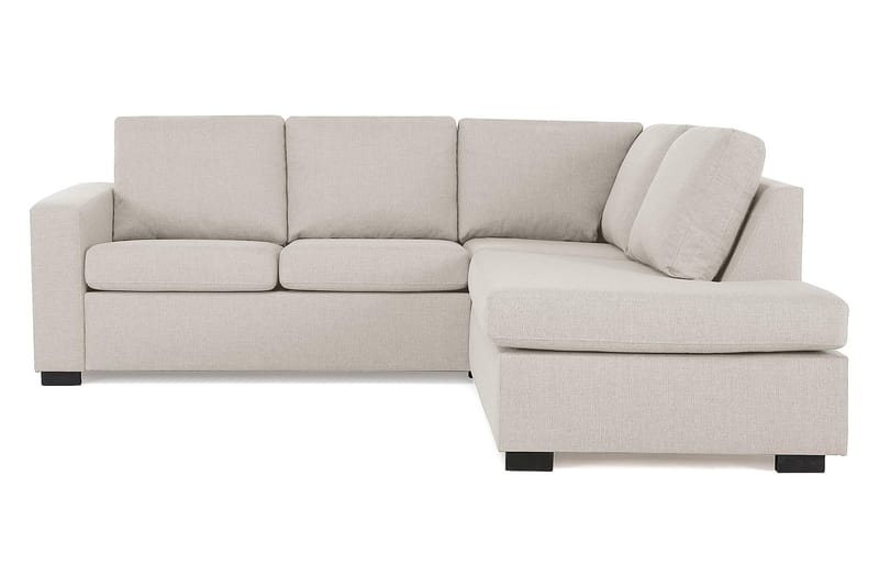Crazy 3-sits Högervänd L-formad Schäslongsoffa i Tyg - Beige - Möbler - Soffa - Divansoffor & schäslongsoffa