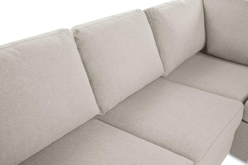 Crazy 3-sits Högervänd L-formad Schäslongsoffa i Tyg - Beige - Möbler - Soffa - Divansoffor & schäslongsoffa