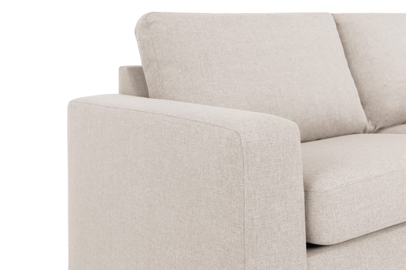 Crazy 3-sits Högervänd L-formad Schäslongsoffa i Tyg - Beige - Möbler - Soffa - Divansoffor & schäslongsoffa