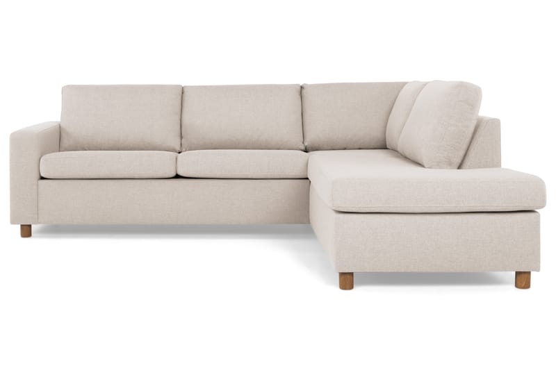 Crazy 3-sits Högervänd L-formad Schäslongsoffa i Tyg - Beige - Möbler - Soffa - Divansoffor & schäslongsoffa