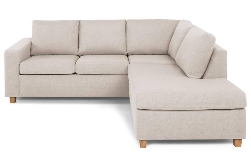 Crazy 3-sits Högervänd L-formad Schäslongsoffa i Tyg - Beige - Möbler - Soffa - Divansoffor & schäslongsoffa