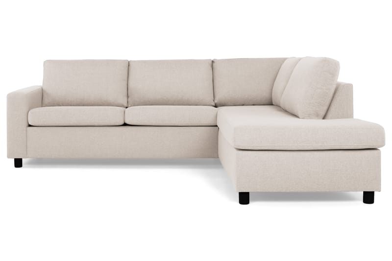 Crazy 3-sits Högervänd L-formad Schäslongsoffa i Tyg - Beige - Möbler - Soffa - Divansoffor & schäslongsoffa