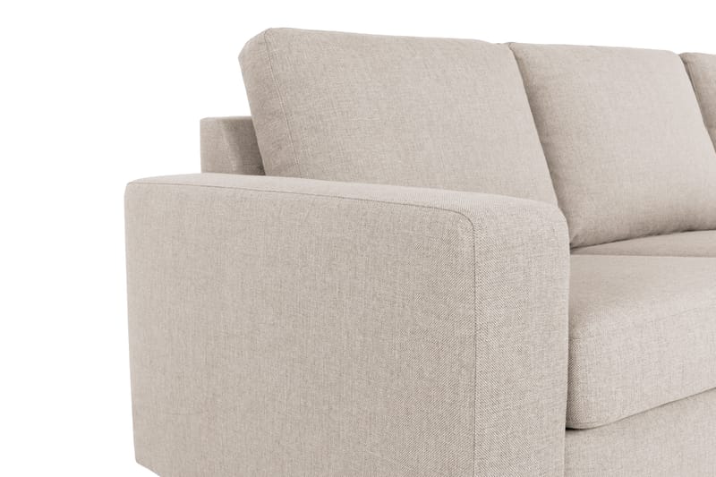 Crazy 3-sits Högervänd L-formad Schäslongsoffa i Tyg - Beige - Möbler - Soffa - Divansoffor & schäslongsoffa