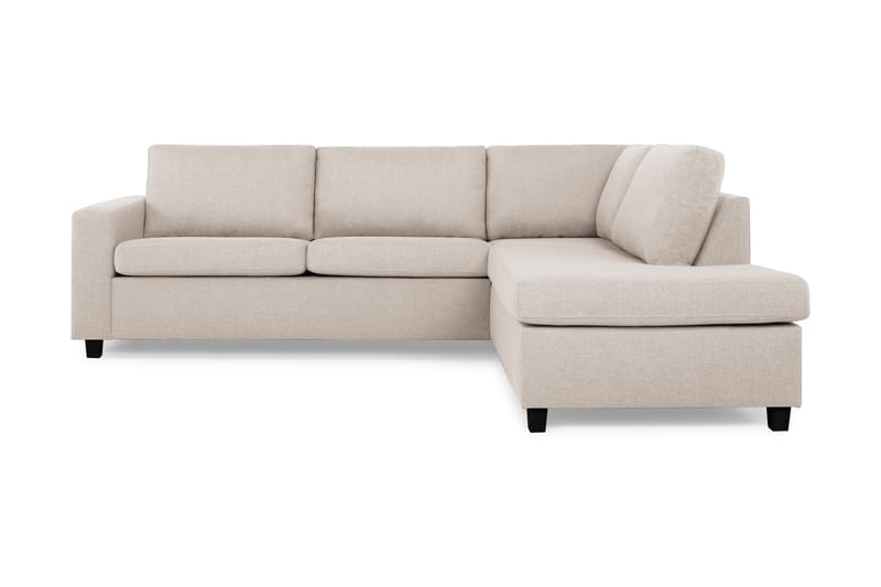 Crazy 3-sits Högervänd L-formad Schäslongsoffa i Tyg - Beige - Möbler - Soffa - Divansoffor & schäslongsoffa