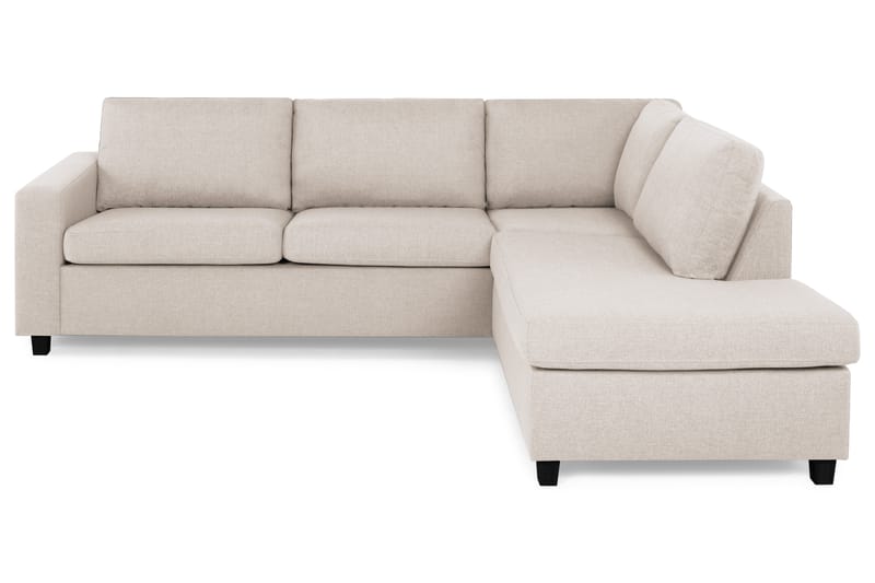 Crazy 3-sits Högervänd L-formad Schäslongsoffa i Tyg - Beige - Möbler - Soffa - Divansoffor & schäslongsoffa