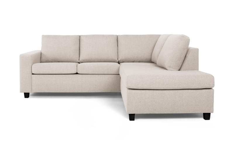 Crazy 3-sits Högervänd L-formad Schäslongsoffa i Tyg - Beige - Möbler - Soffa - Divansoffor & schäslongsoffa