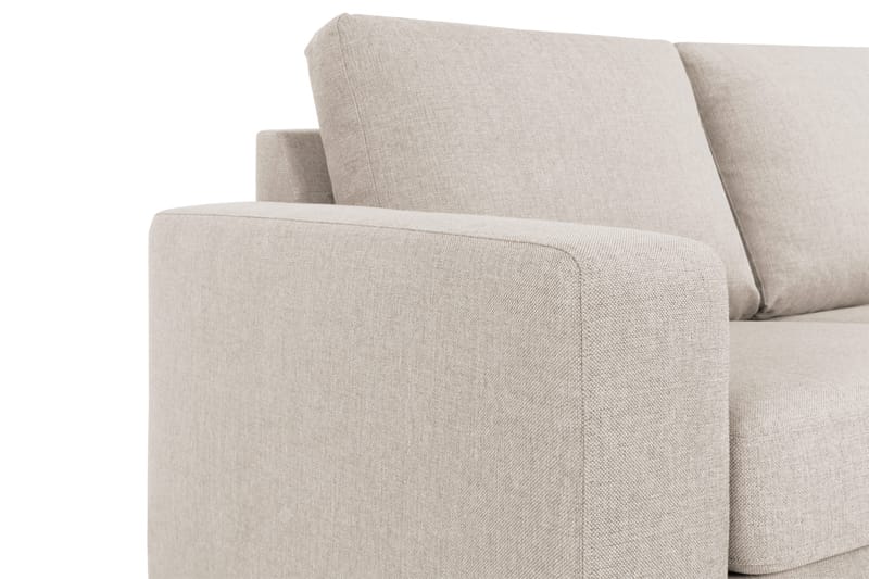 Crazy 3-sits Högervänd L-formad Schäslongsoffa i Tyg - Beige - Möbler - Soffa - Divansoffor & schäslongsoffa