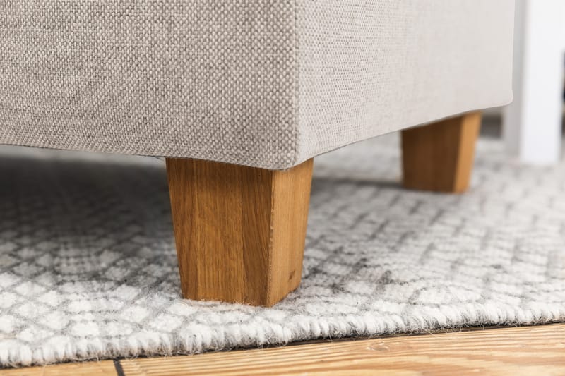 Crazy 3-sits Högervänd L-formad Schäslongsoffa i Tyg - Beige - Möbler - Soffa - Divansoffor & schäslongsoffa