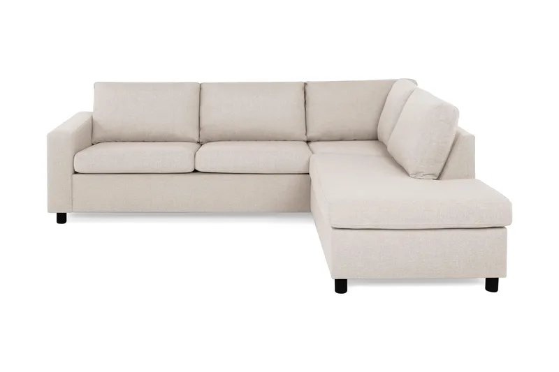 Crazy 3-sits Högervänd L-formad Schäslongsoffa i Tyg, Beige