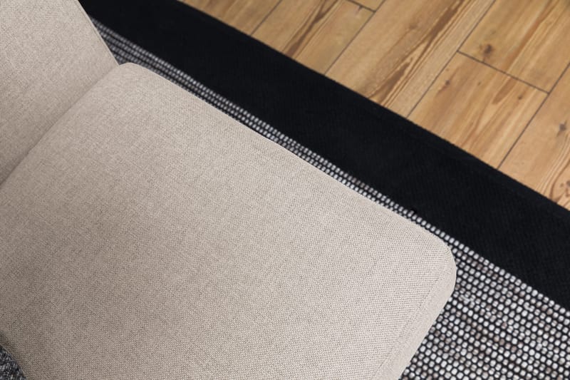 Crazy 3-sits Högervänd L-formad Schäslongsoffa i Tyg - Beige - Möbler - Soffa - Divansoffor & schäslongsoffa
