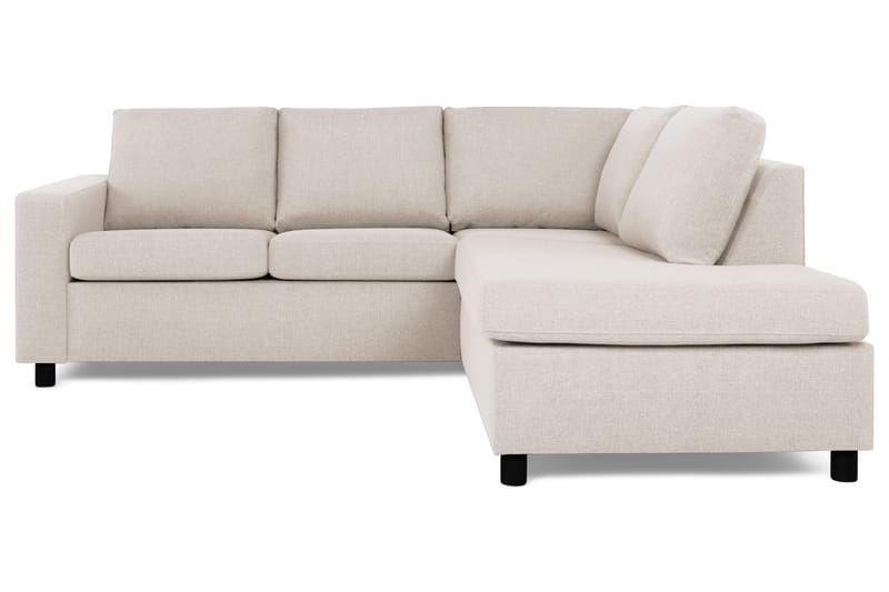 Crazy 3-sits Högervänd L-formad Schäslongsoffa i Tyg - Beige - Möbler - Soffa - Divansoffor & schäslongsoffa