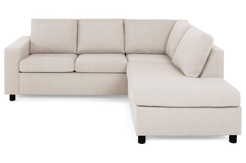 Crazy 3-sits Högervänd L-formad Schäslongsoffa i Tyg - Beige - Möbler - Soffa - Divansoffor & schäslongsoffa