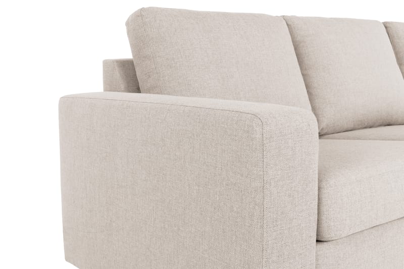 Crazy 3-sits Högervänd L-formad Schäslongsoffa i Tyg - Beige - Möbler - Soffa - Divansoffor & schäslongsoffa