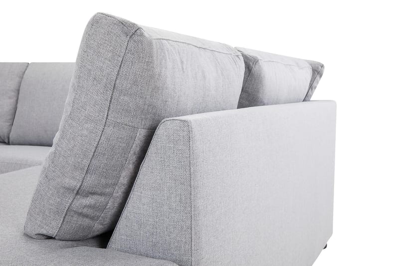Crazy 3-sits Högervänd L-formad Schäslongsoffa i Tyg - Grå - Möbler - Soffa - Divansoffor & schäslongsoffa